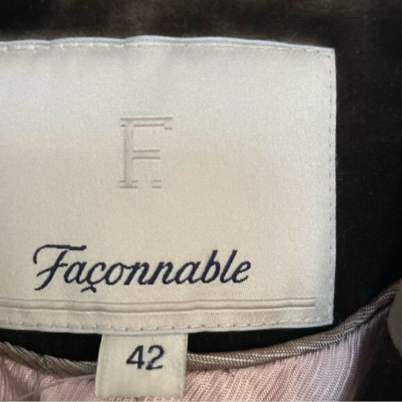 Faconnable Brown Velvet Blazer with Belt - Picture 8 of 9